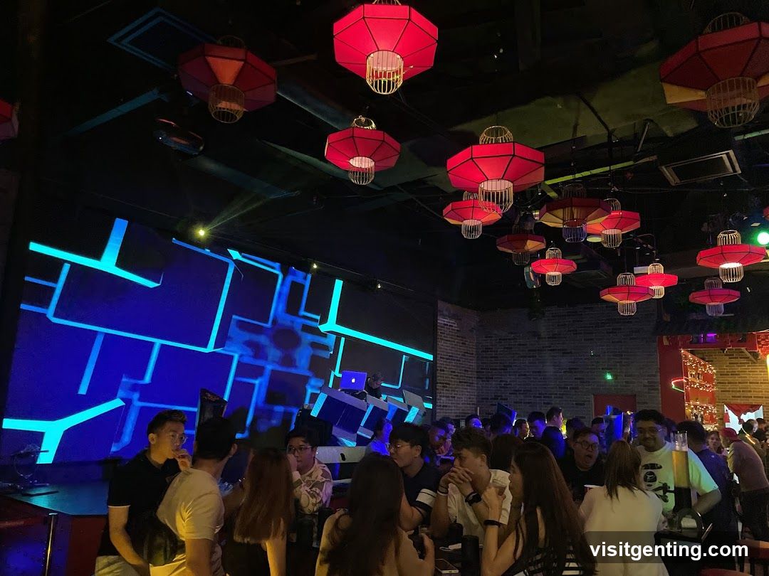 Interior of a crowded venue