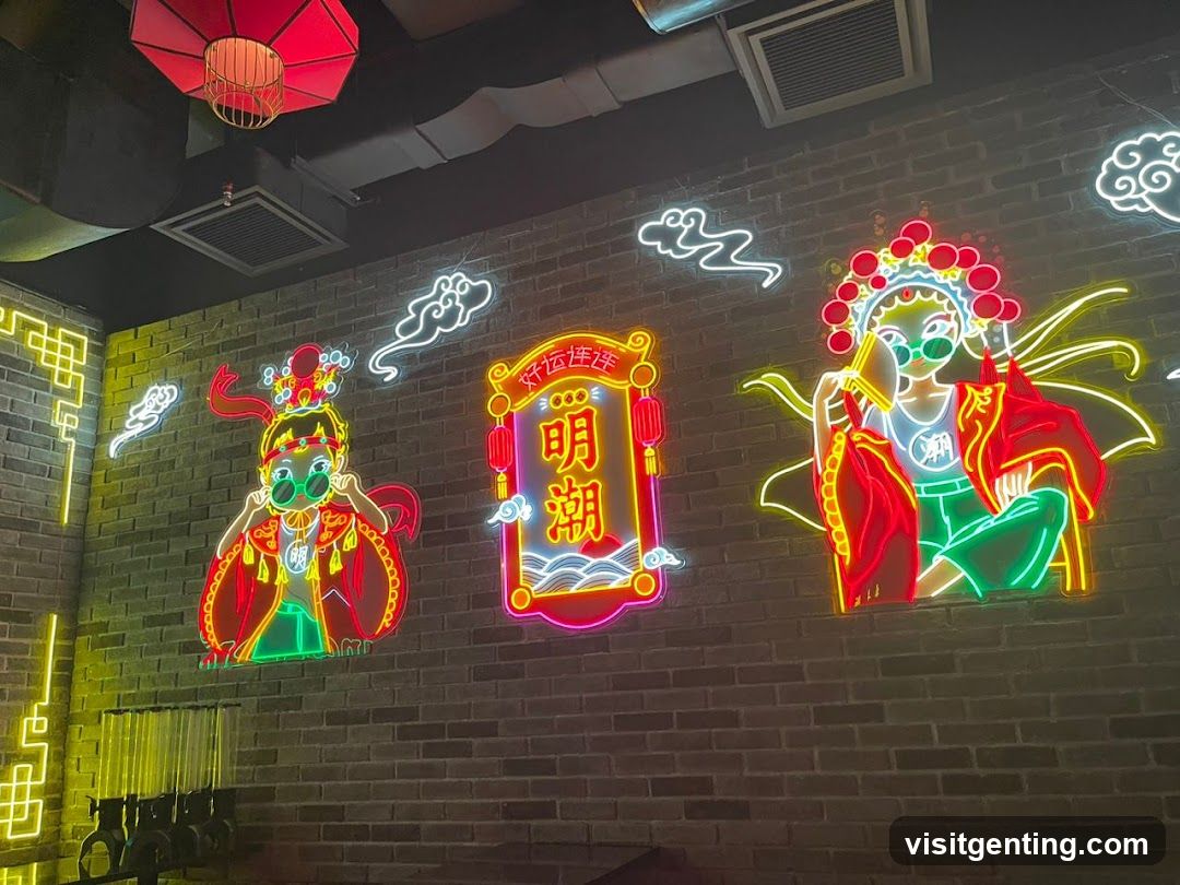 Neon Signage on Brick Wall