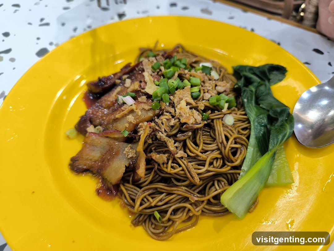 Noodles Dish on Yellow Plate
