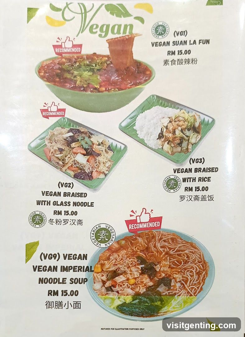 Vegan Menu