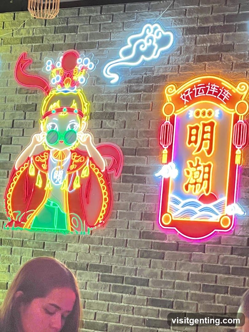 Neon Signage on Brick Wall