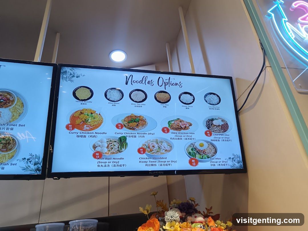 Noodles Options Menu