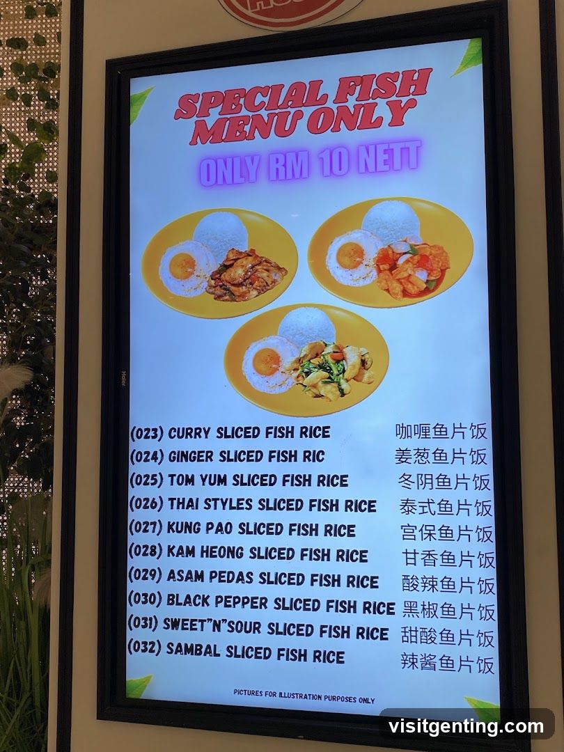 Special Fish Menu Only