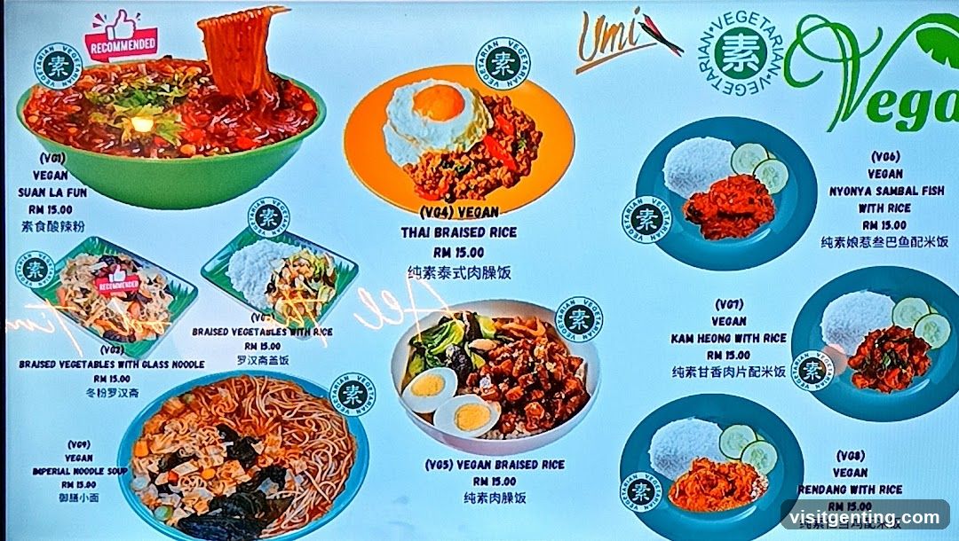 Vegan Menu Board