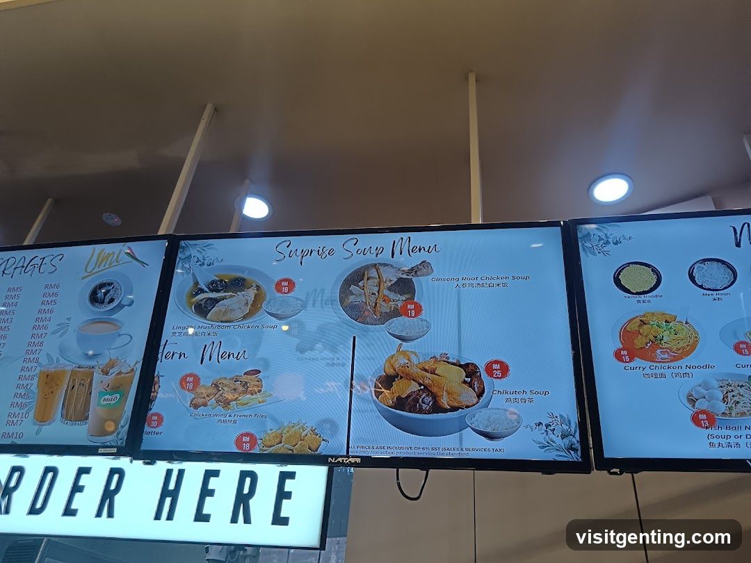 Suprise Soup Menu Display