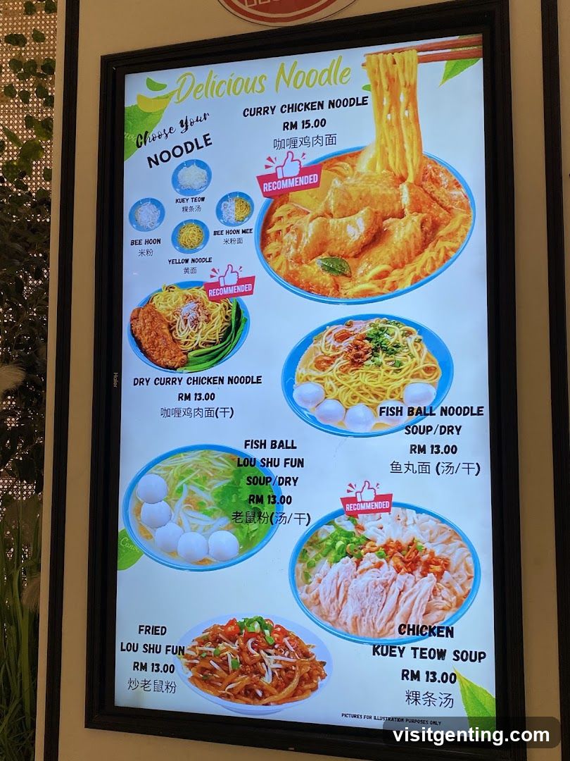 Delicious Noodle Menu
