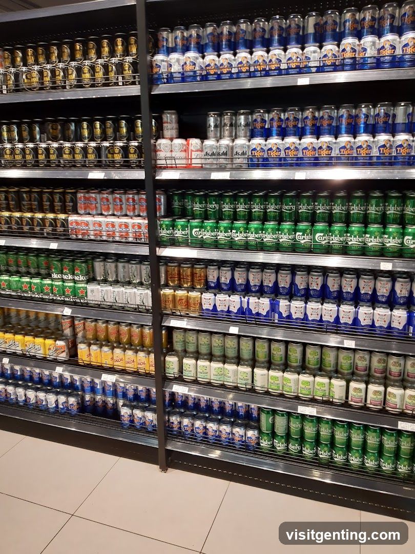 Beer Section in Supermarket