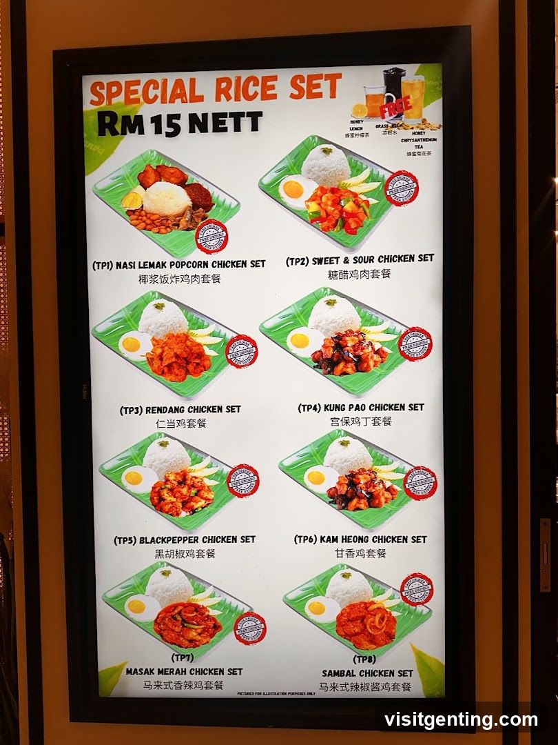 Special Rice Set Menu