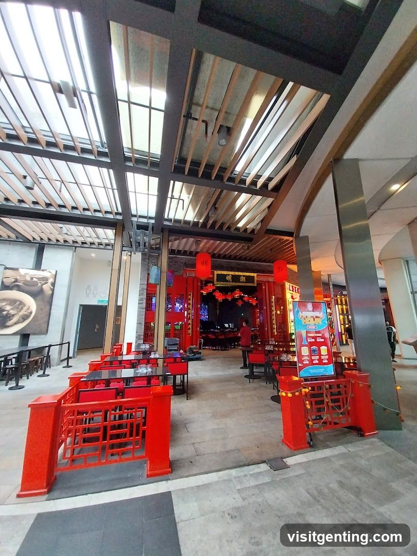 Restaurant Interior with Red Decor