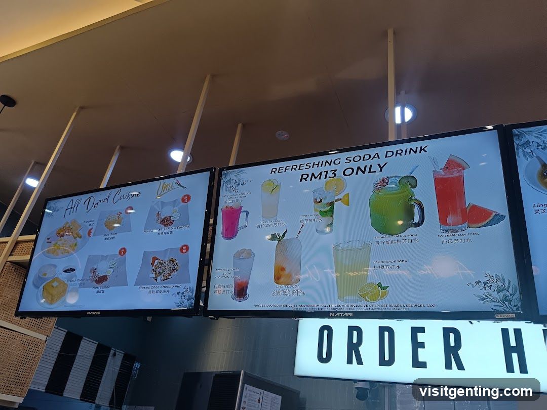 Refreshing Soda Drink Menu