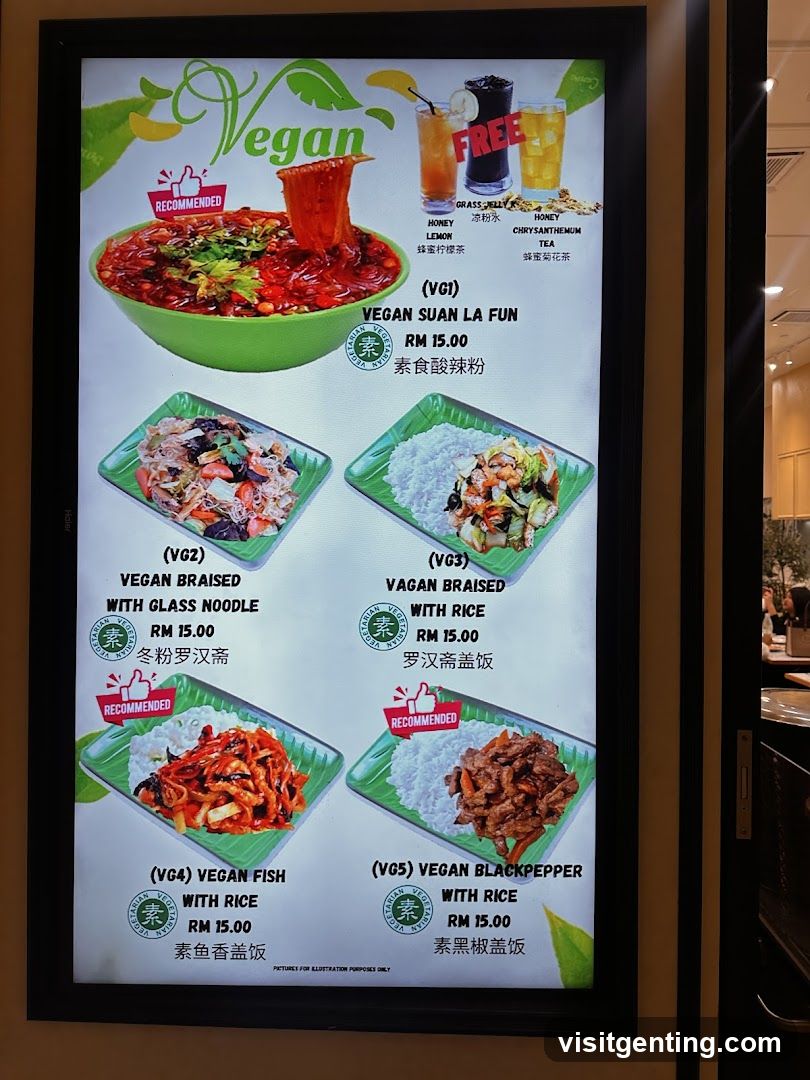 Vegan Menu Board