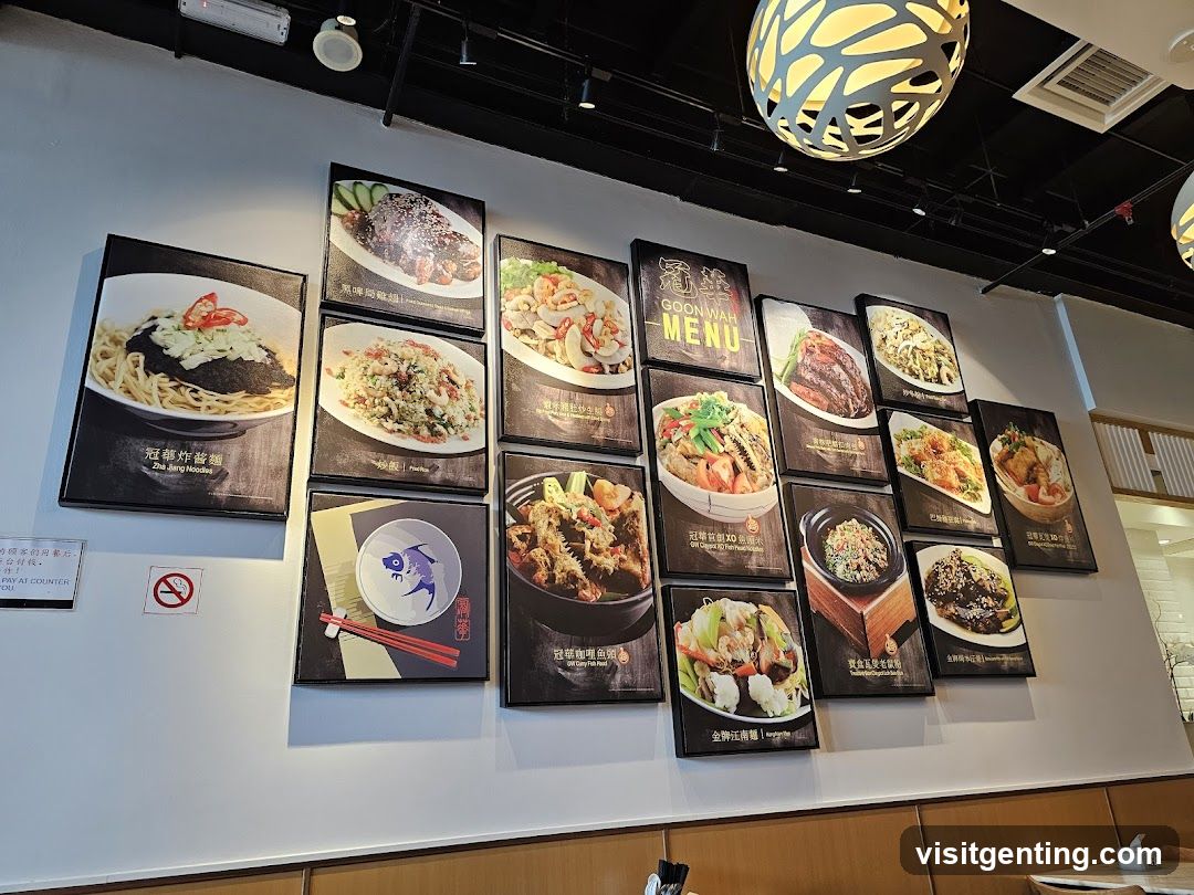 Goon Wah Menu Display