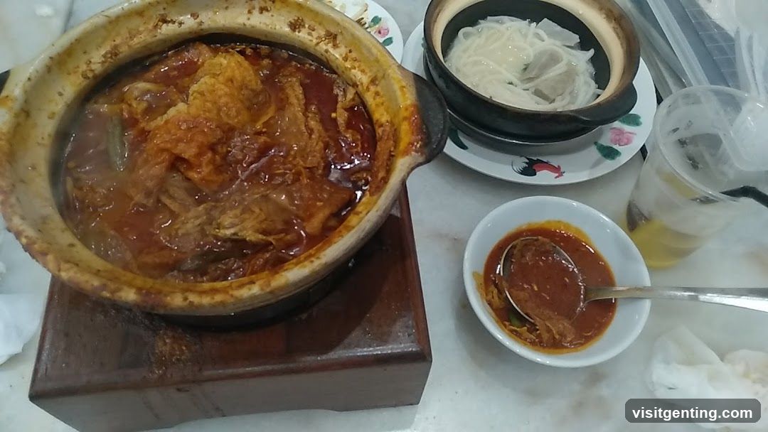 Food served at a dining table