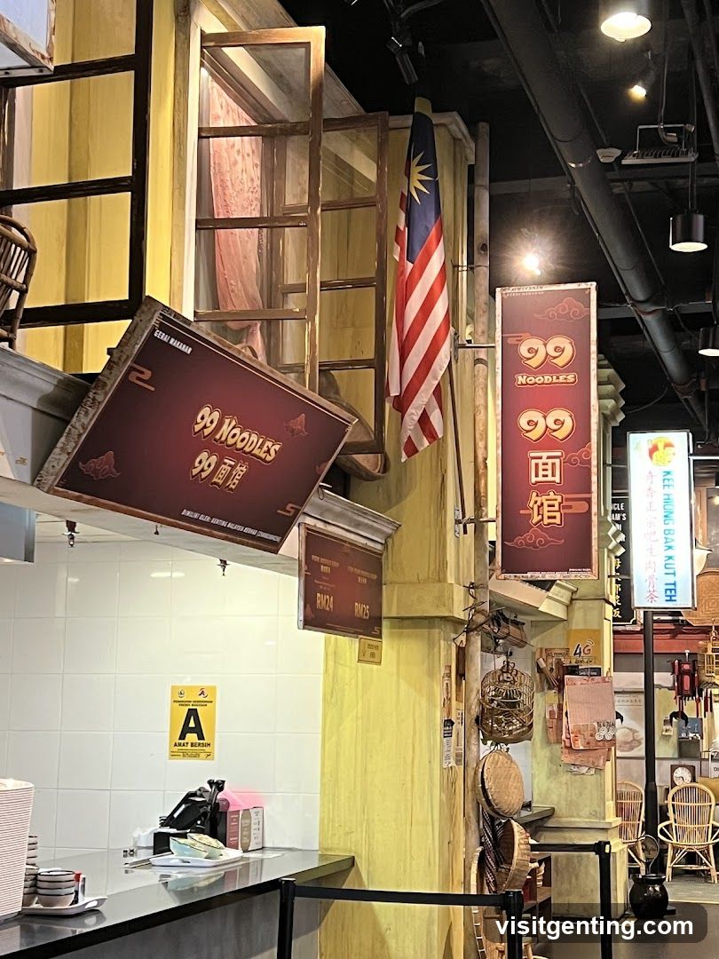 Interior of 99 Noodles restaurant