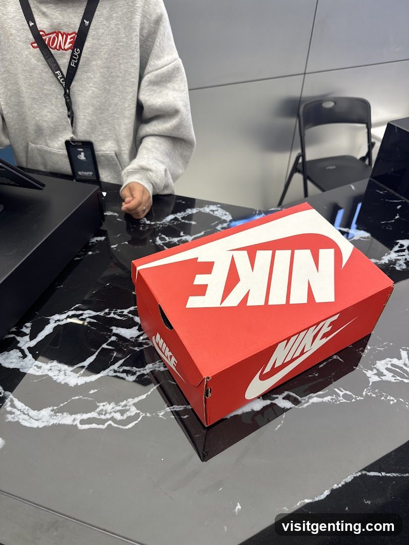 Nike Shoe Box on Counter