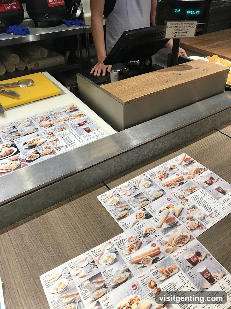 Restaurant counter area