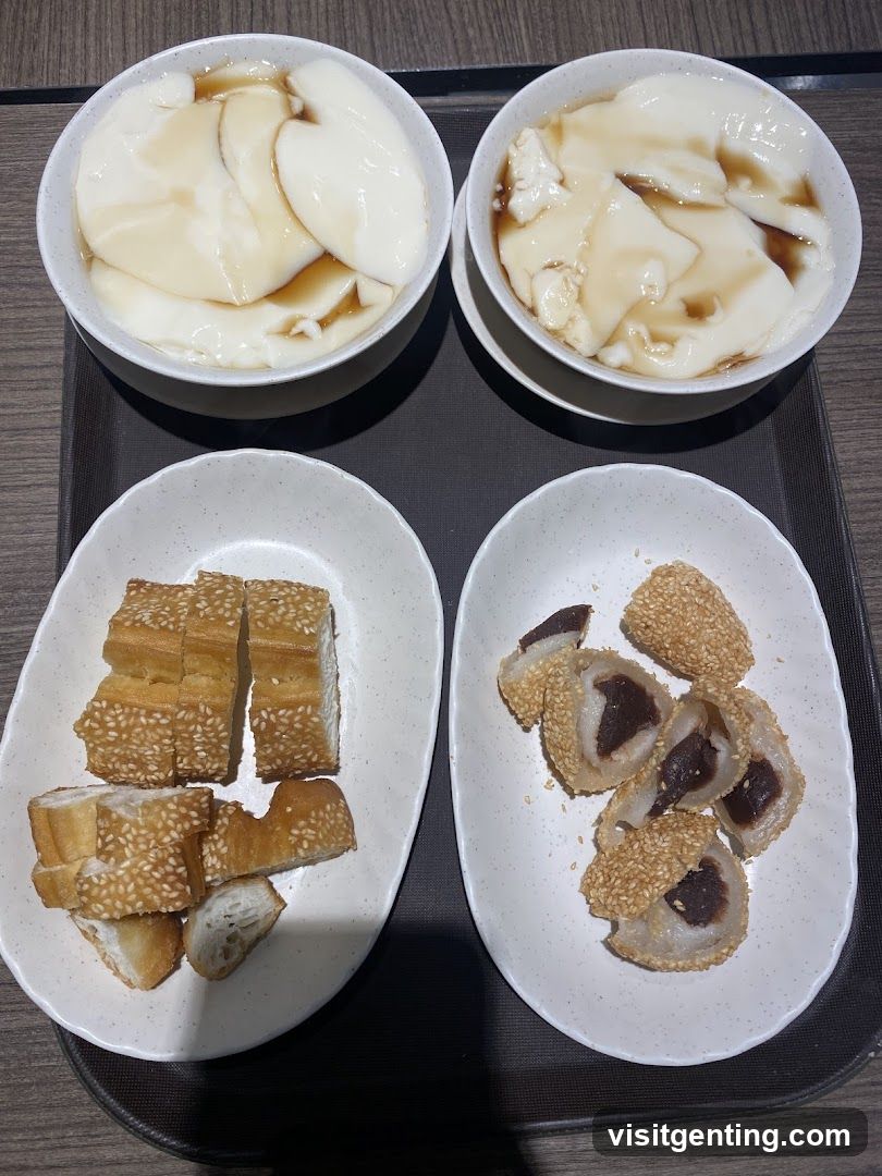 Food Items on Tray