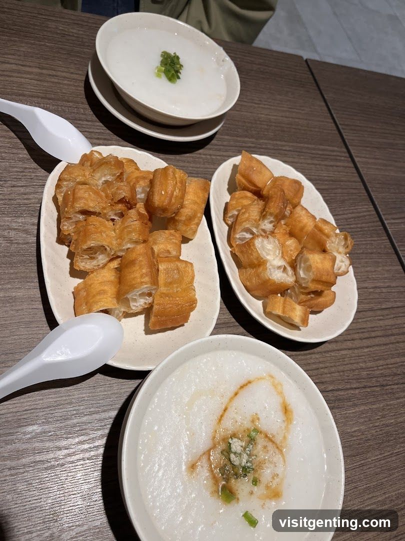 Table with breakfast dishes