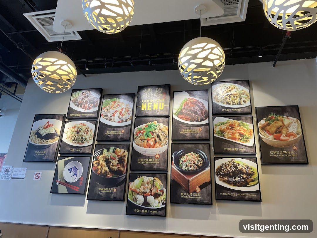 Goon Wah Menu Display