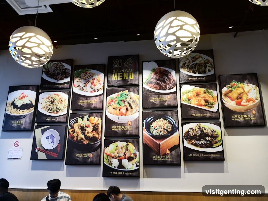 Goon Wah Menu Display
