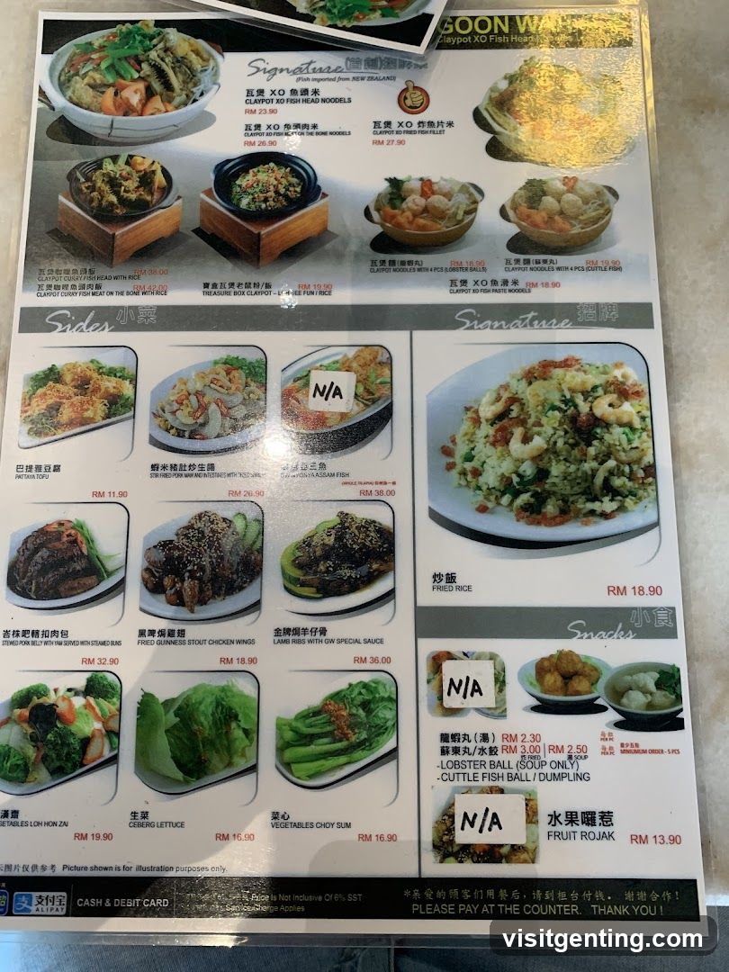 Claypot XO Signature Menu