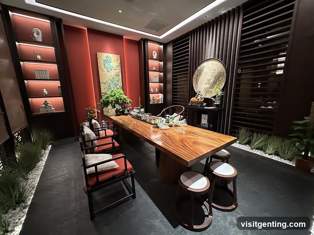 Interior of a traditional-style lounge or tea room
