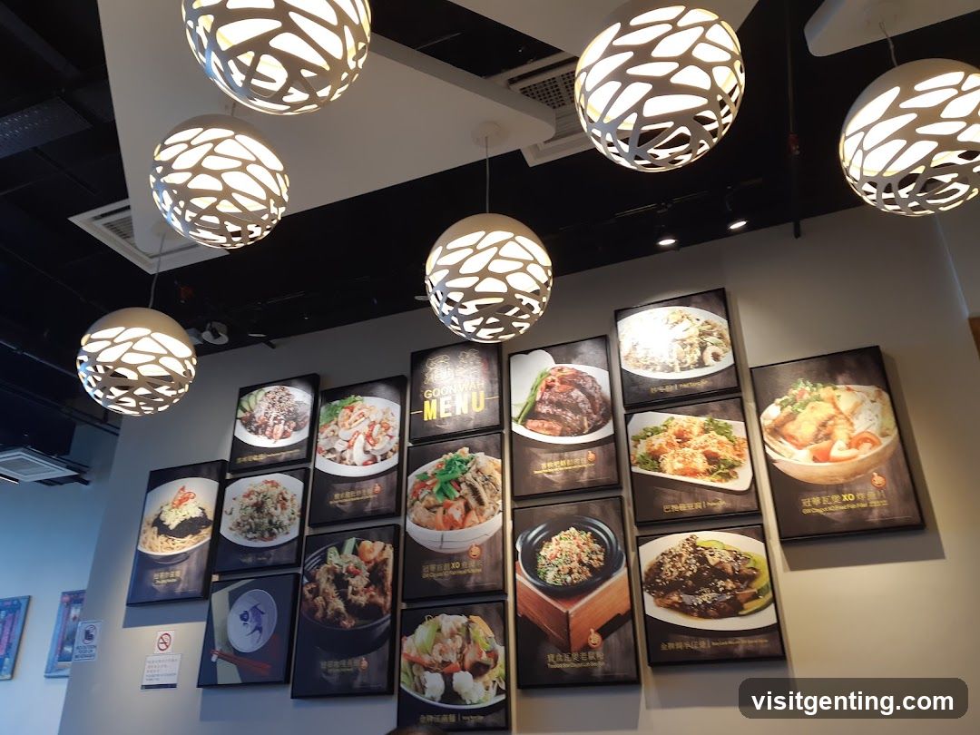 Restaurant Interior with Menu Display