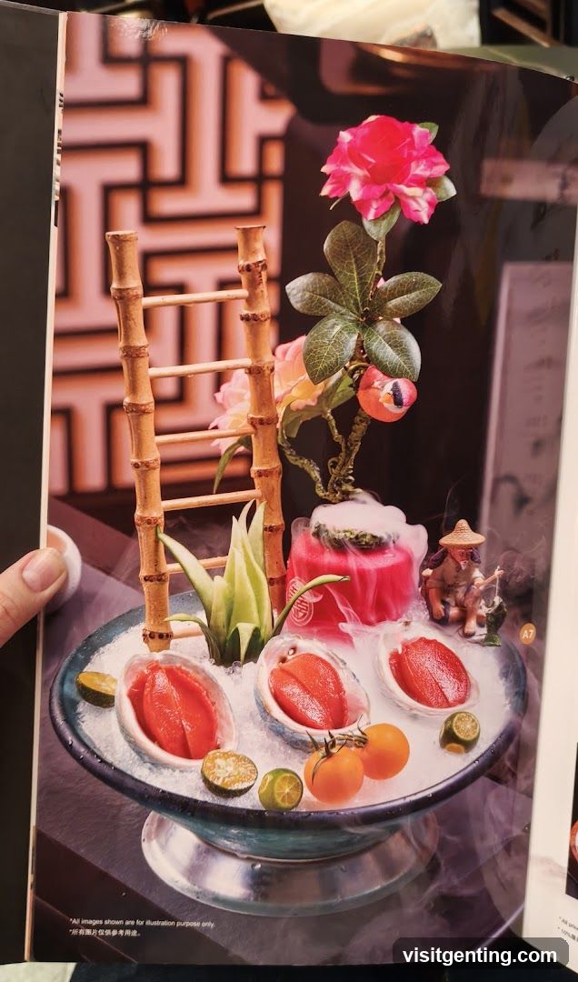 Menu Page with Food Presentation