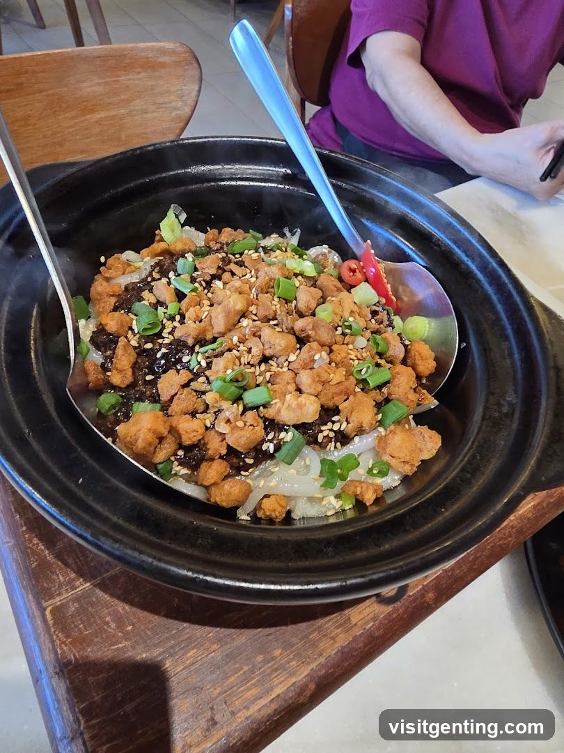 Food dish in a clay pot