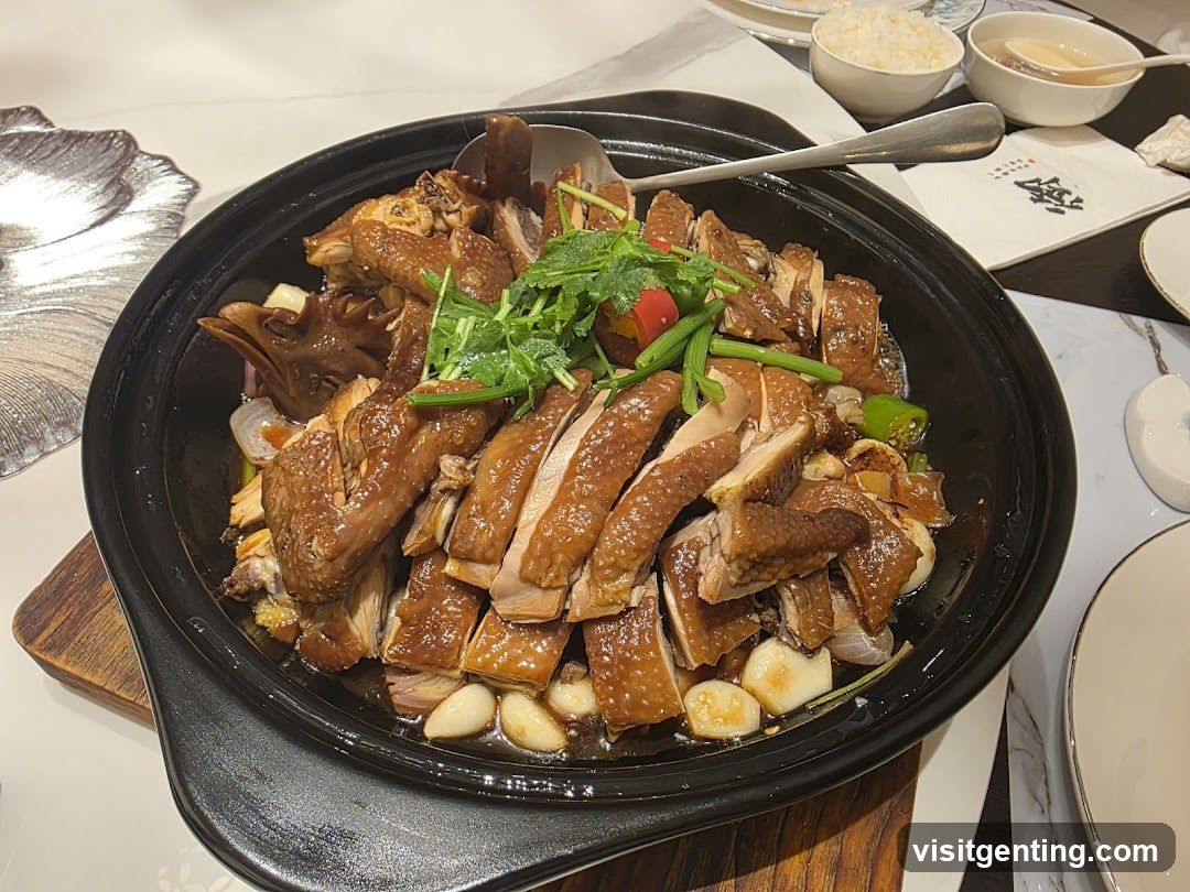 Dish served at dining table