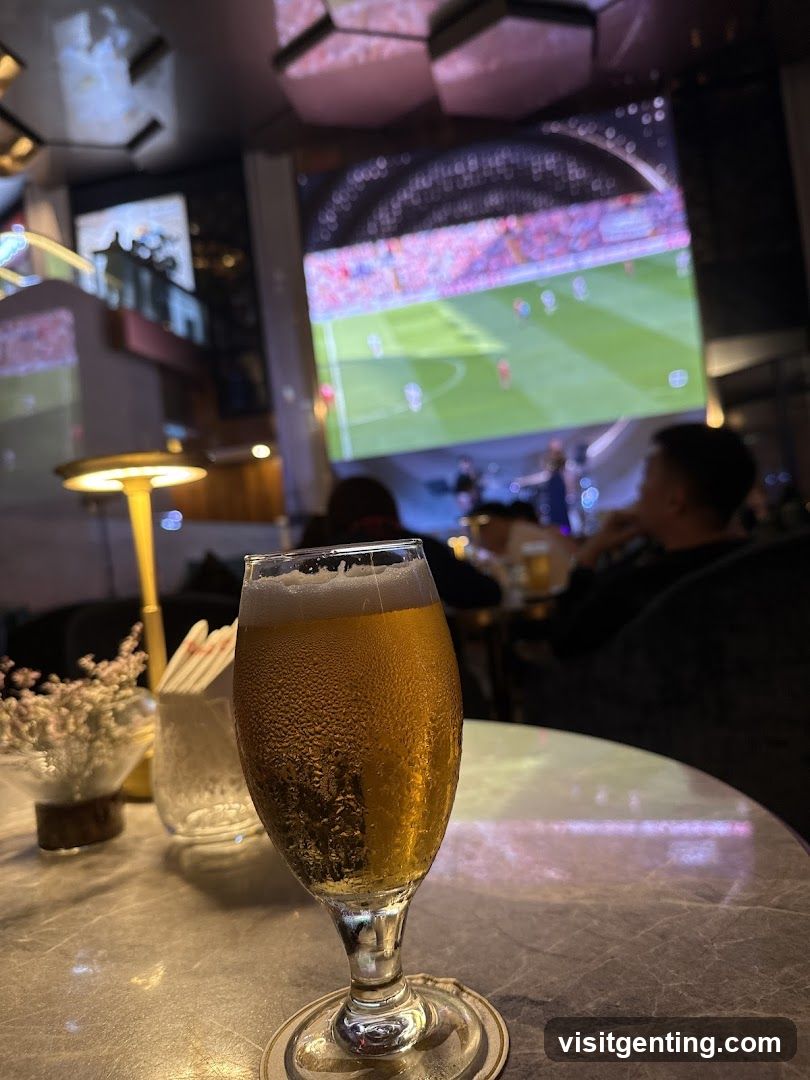 Bar Interior with Football Match