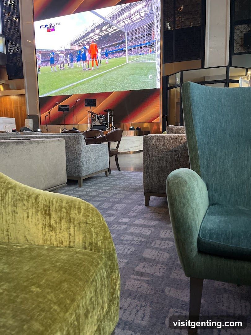 Lounge Area with Large Screen