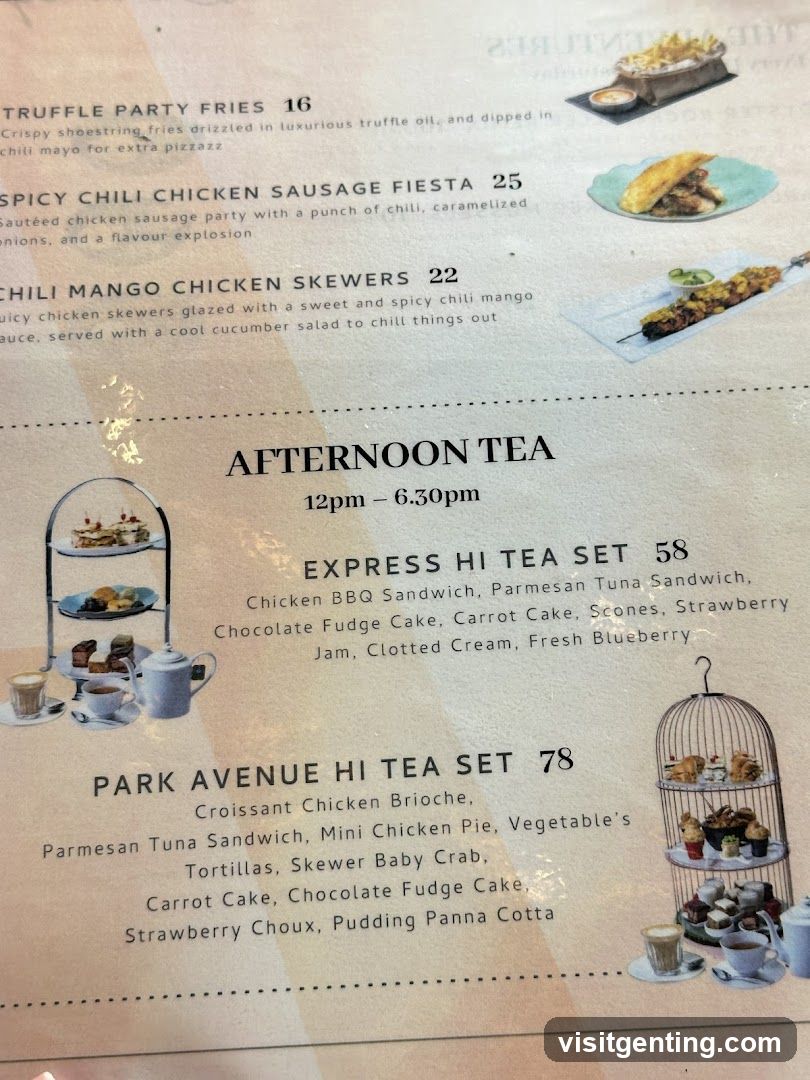 Afternoon Tea Menu