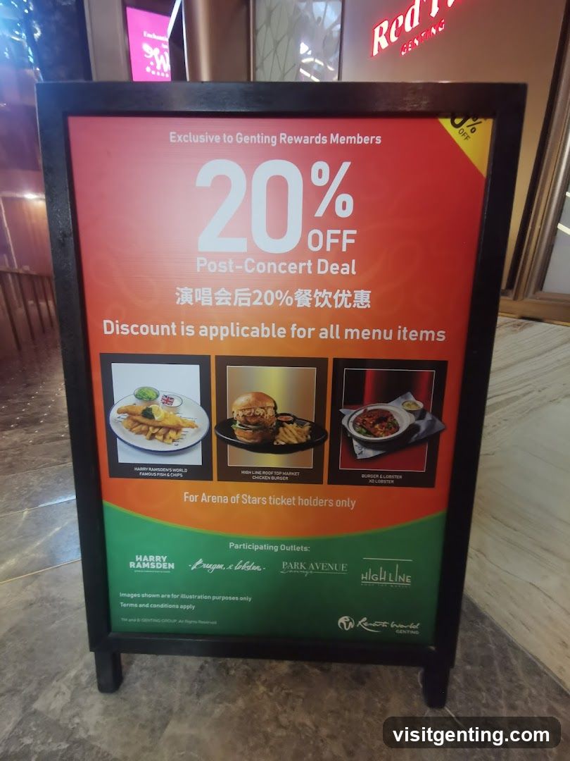 Post-Concert Discount Signage