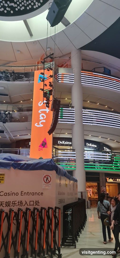 Interior of multi-level shopping mall