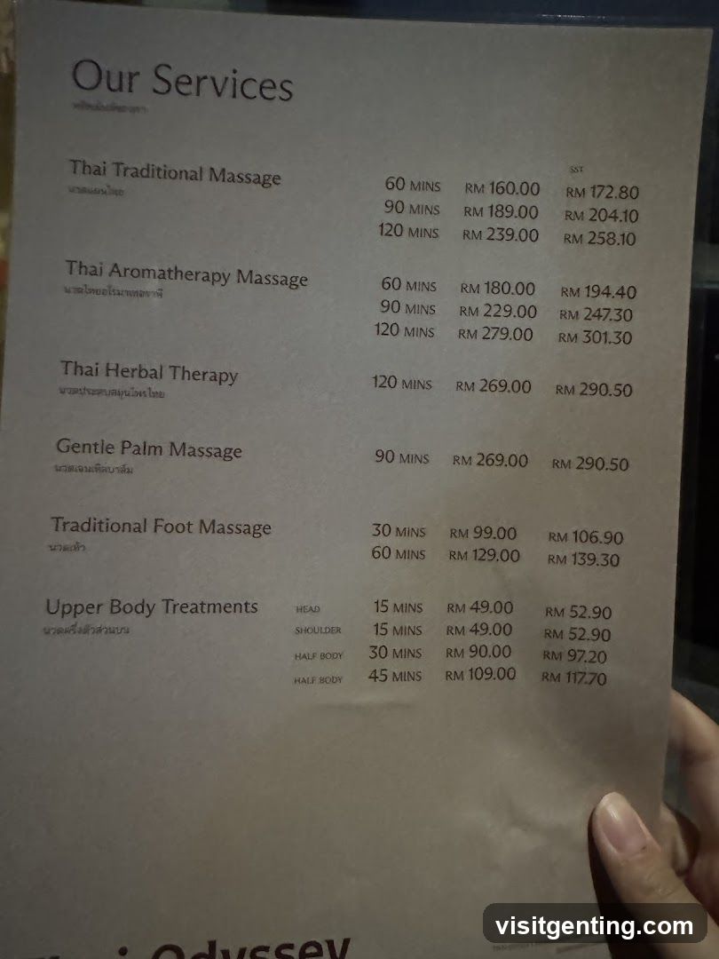Our Services Menu
