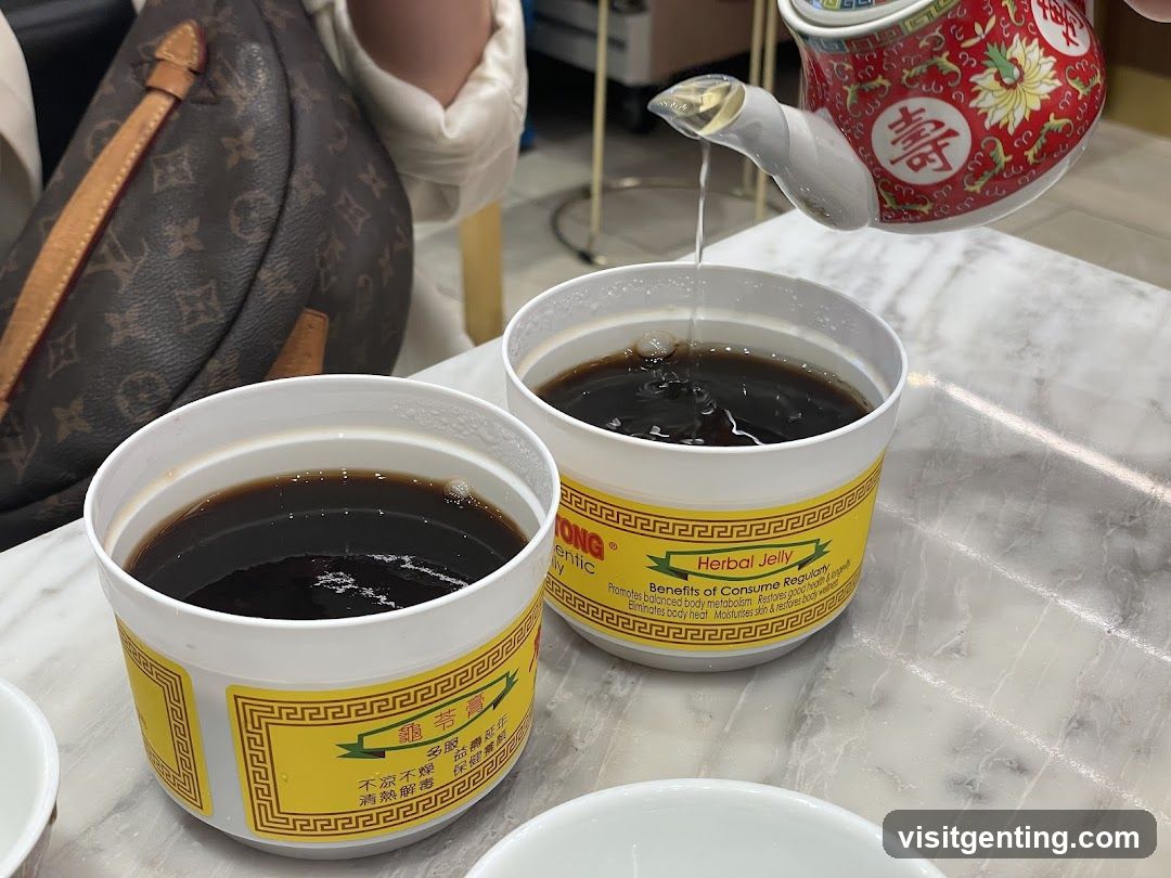 Herbal Jelly Being Served
