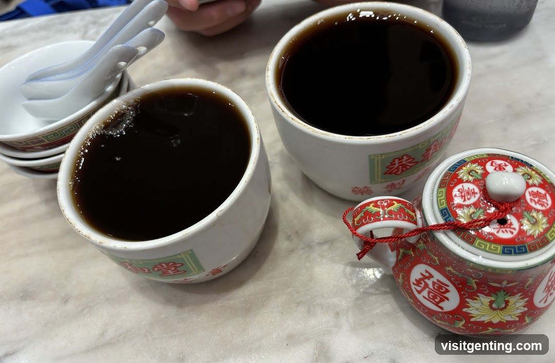Table setting with tea cups