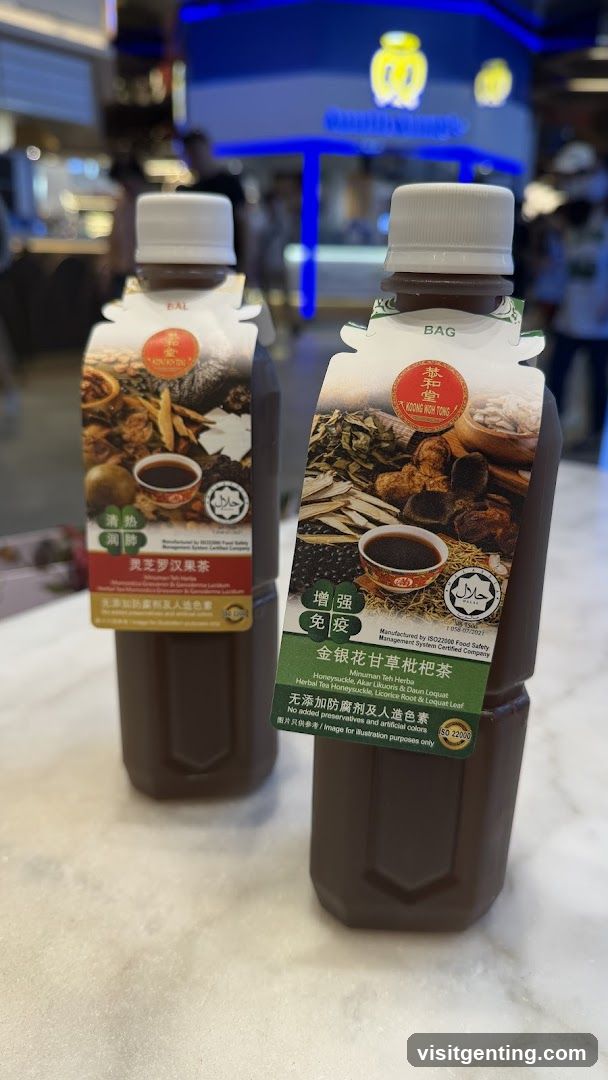 Herbal Tea Bottles on Counter