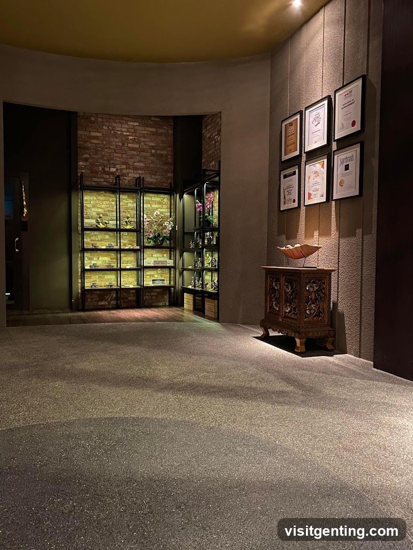 Interior hallway of a retail or boutique space