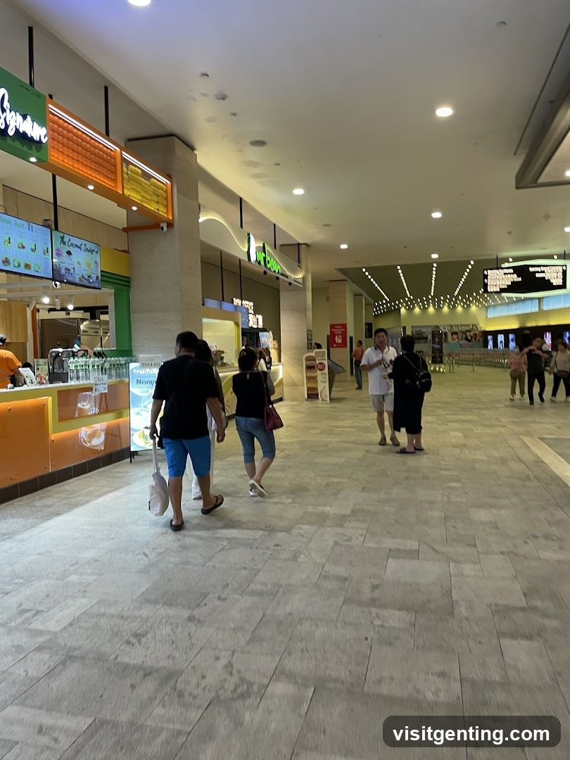 Interior food court area