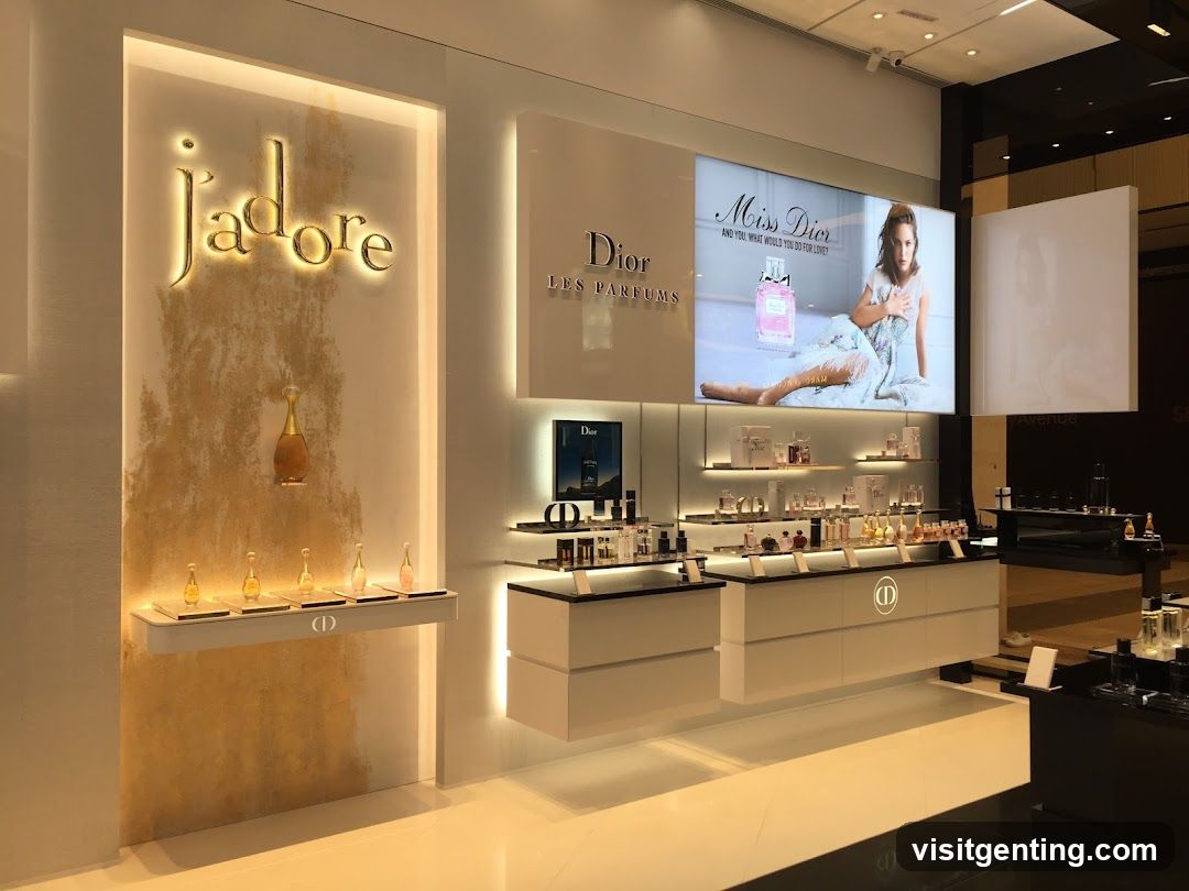 Dior Perfume Display Area