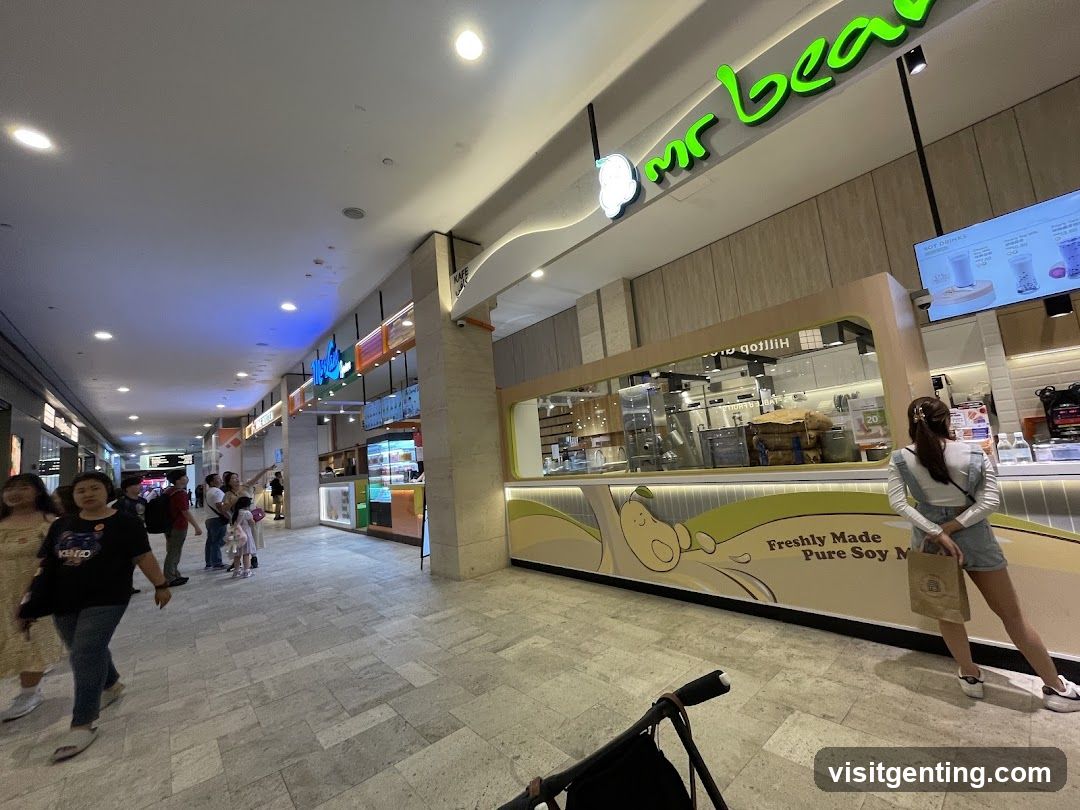 Interior of shopping mall corridor