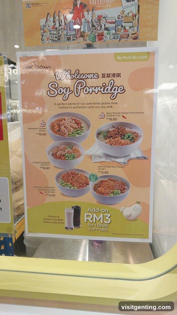 Wholesome Soy Porridge Menu