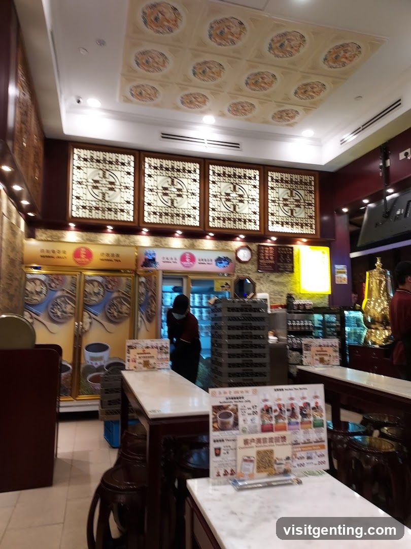 Interior of a tea shop