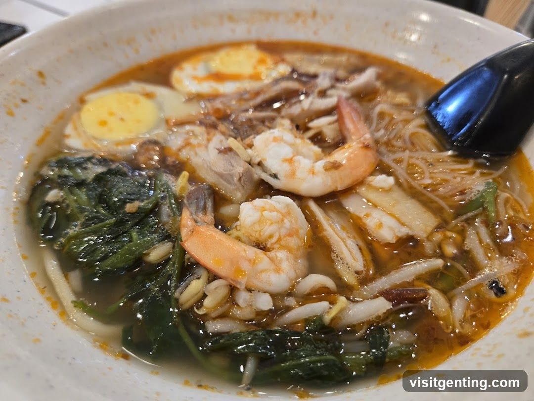 Close-up of a bowl of noodle soup