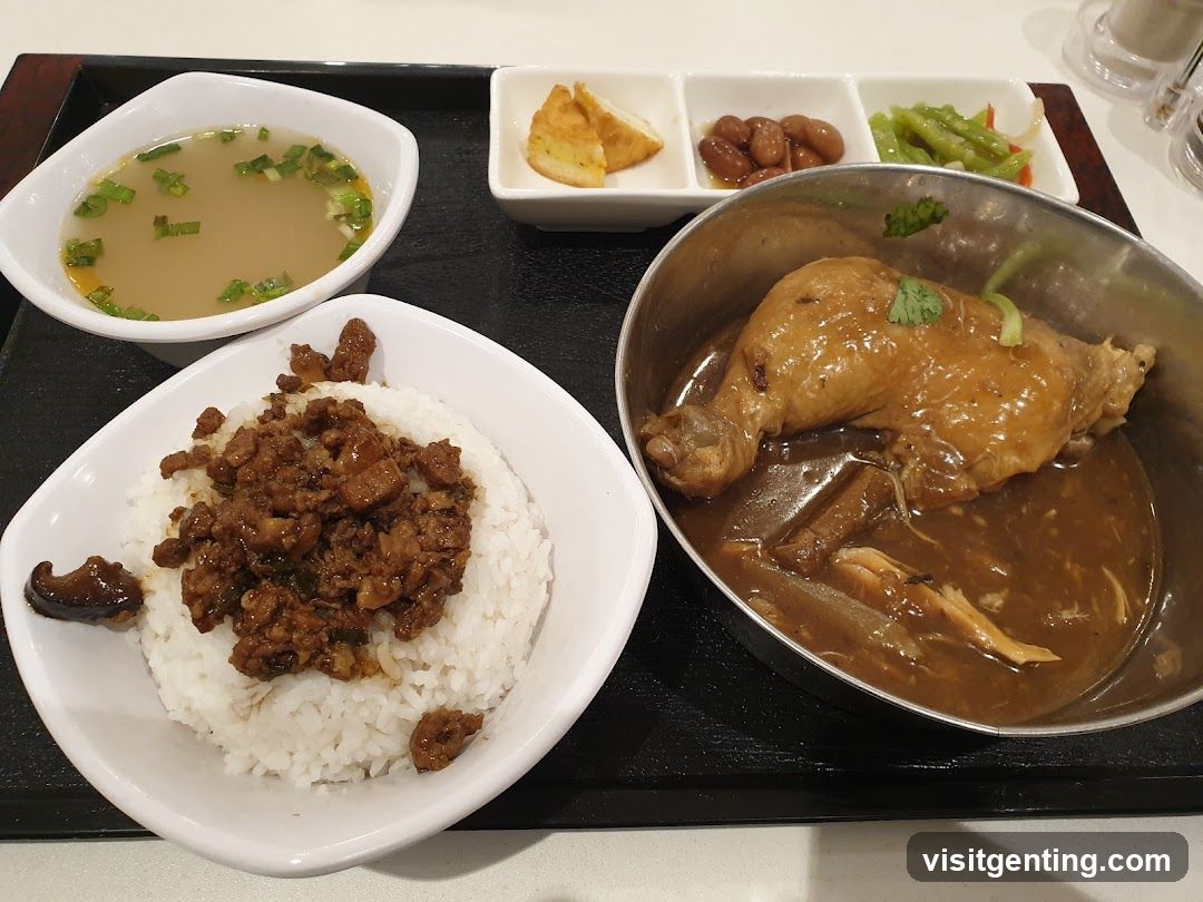 Meal served on tray
