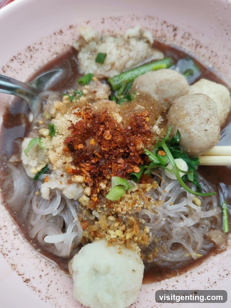 Close-up of noodle dish
