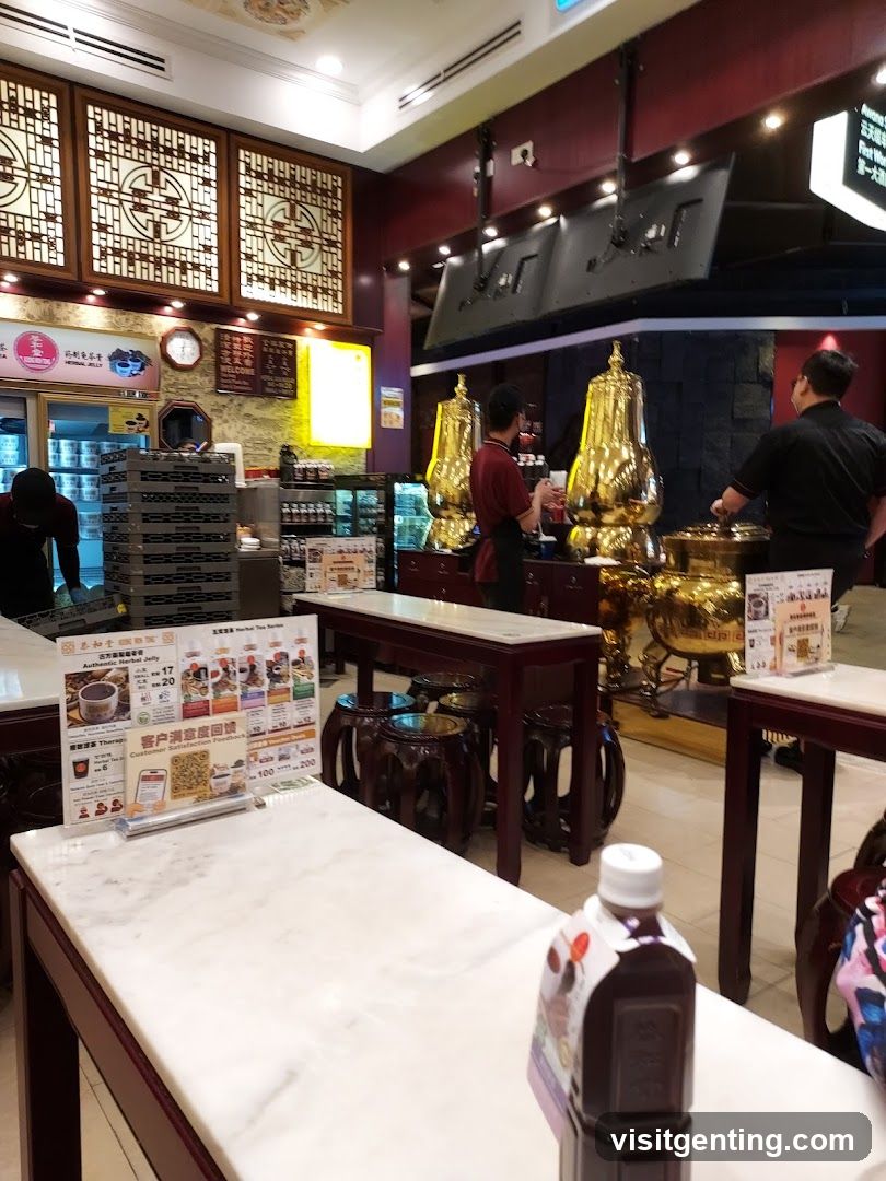 Interior of a tea shop