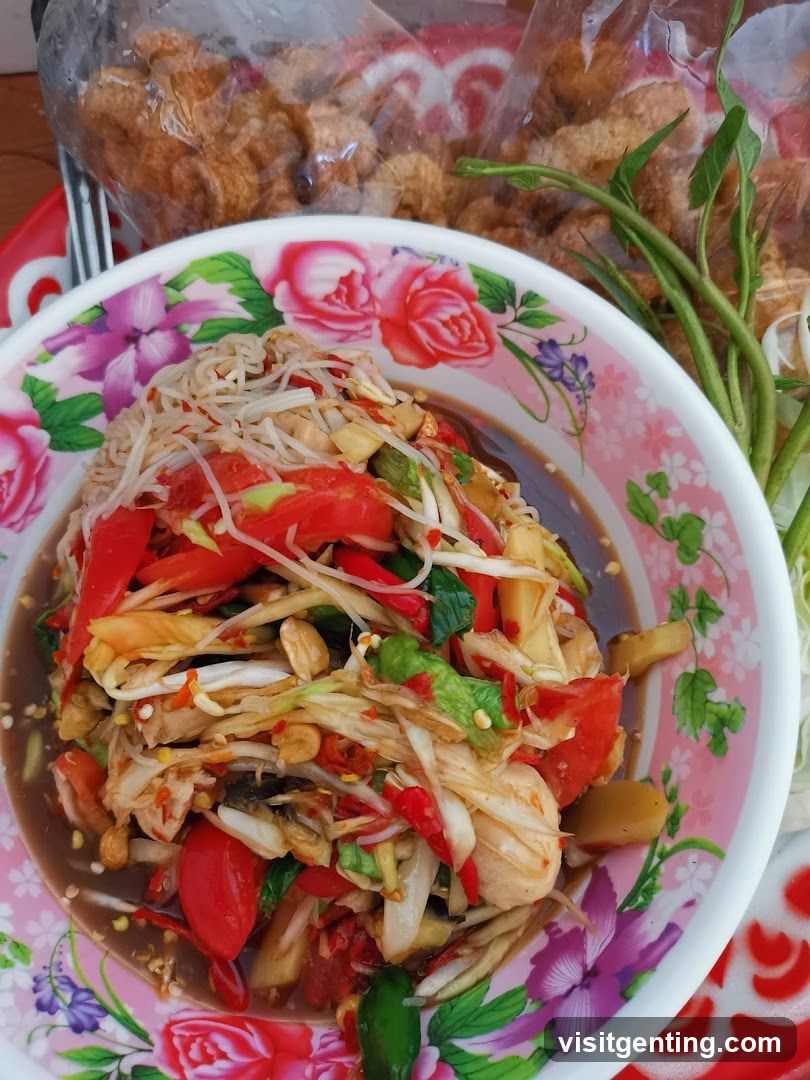 Food dish in floral bowl
